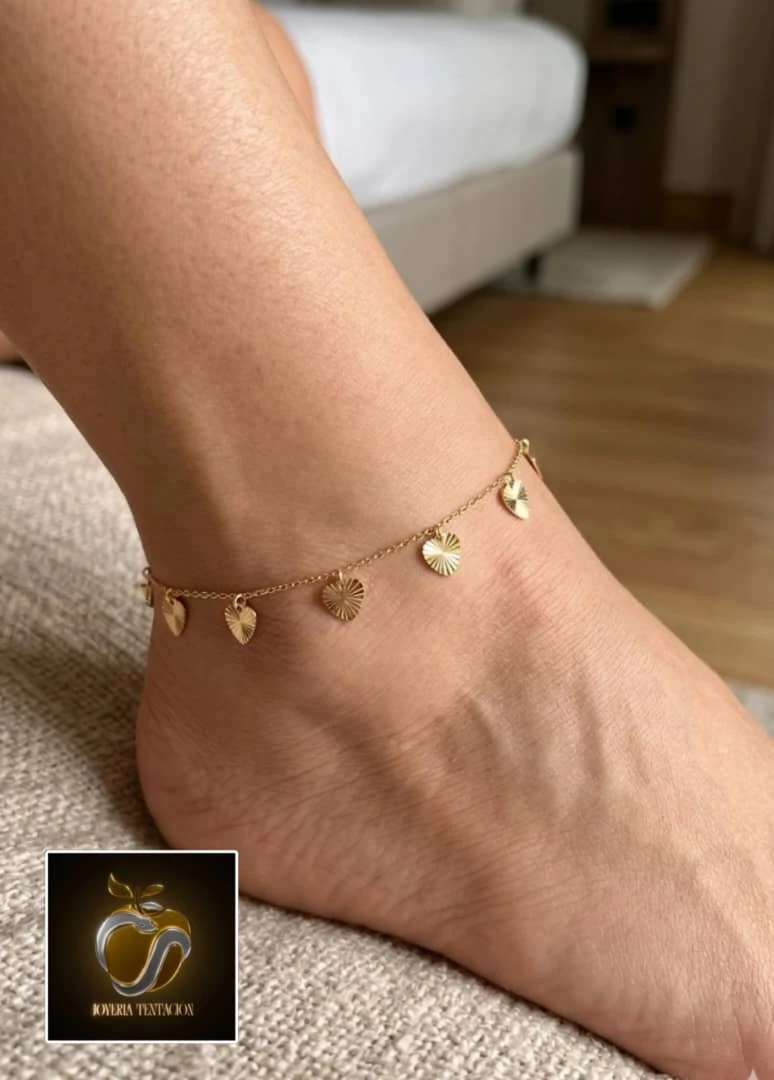 Tobillera con corazones's foto | Joyería Tentación |  BizneCubano