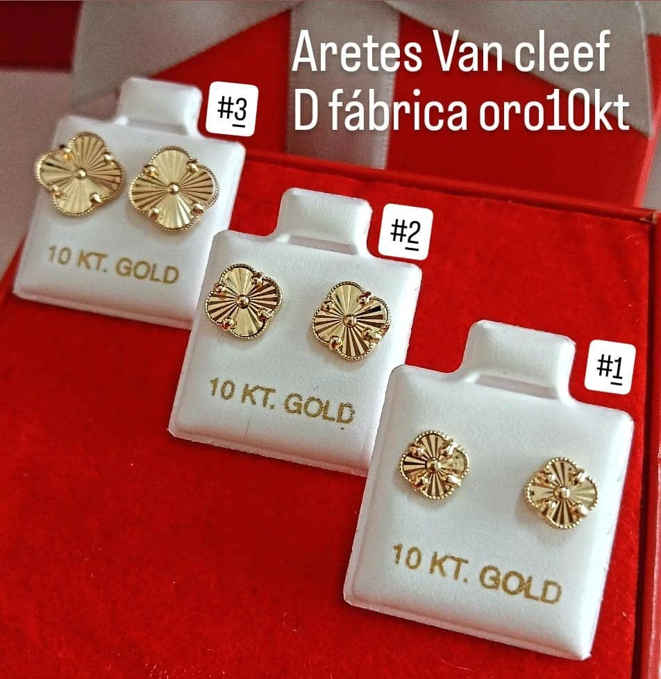 Aretes van cleef dorados #2's foto | Joyería Tentación |  BizneCubano