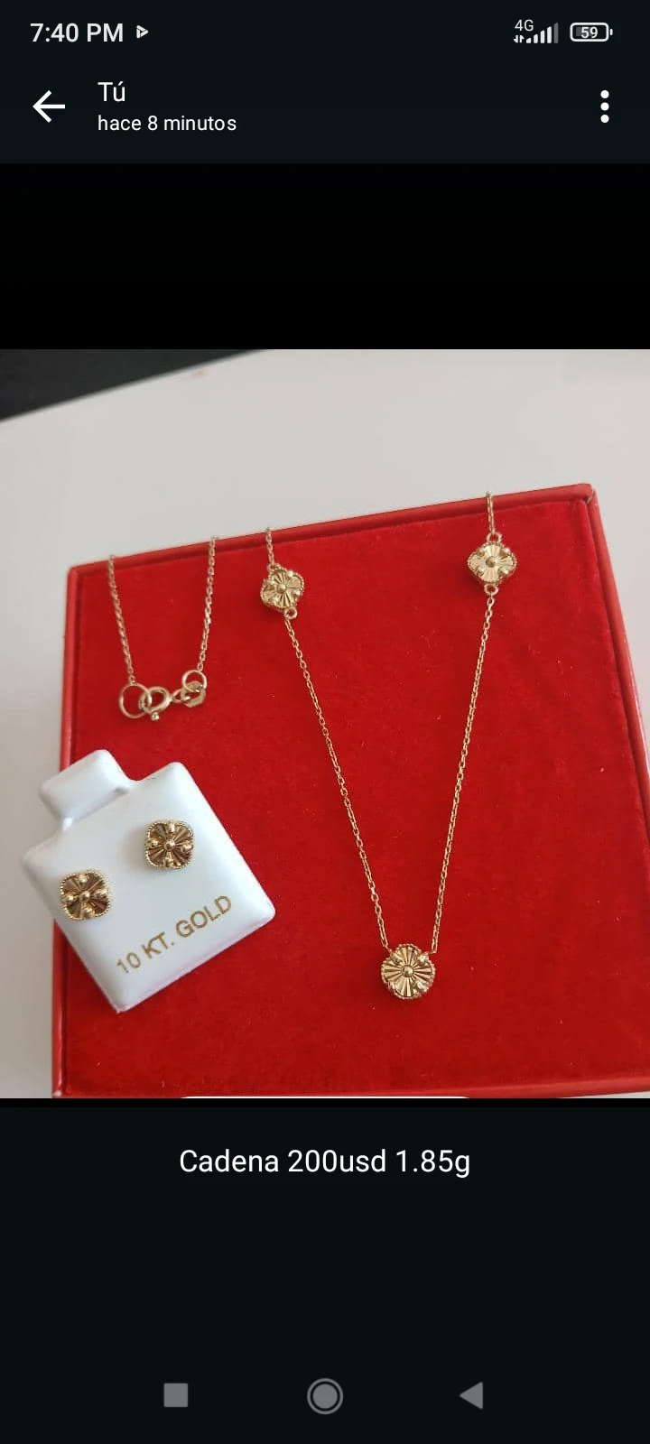 Cadena con 3 van cleef dorados's foto | Joyería Tentación |  BizneCubano